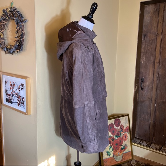 WILSONS Leather Size Medium Parka Adventure Bound Hood Thinsulate 3/4 Length NEW - Picture 4 of 16